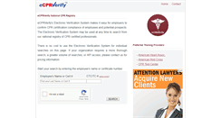 Desktop Screenshot of ecprverify.com