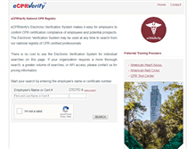 Tablet Screenshot of ecprverify.com
